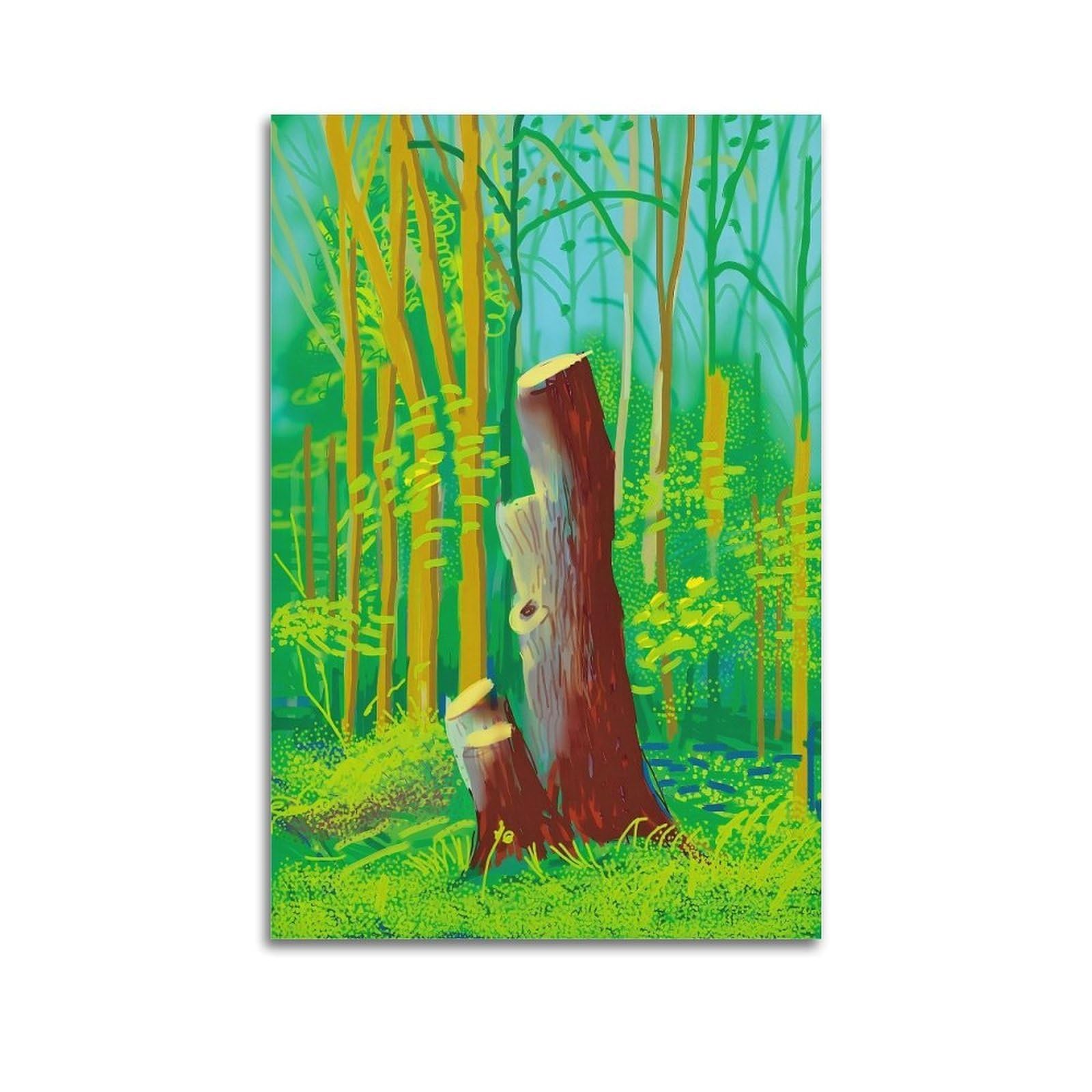 JoenTdrn David Hockney Vintage Abstract Aesthetic Canvas Wall Art Print Home Decor for Bedroom Living Room12x18inch(30x45cm) Unframe-style