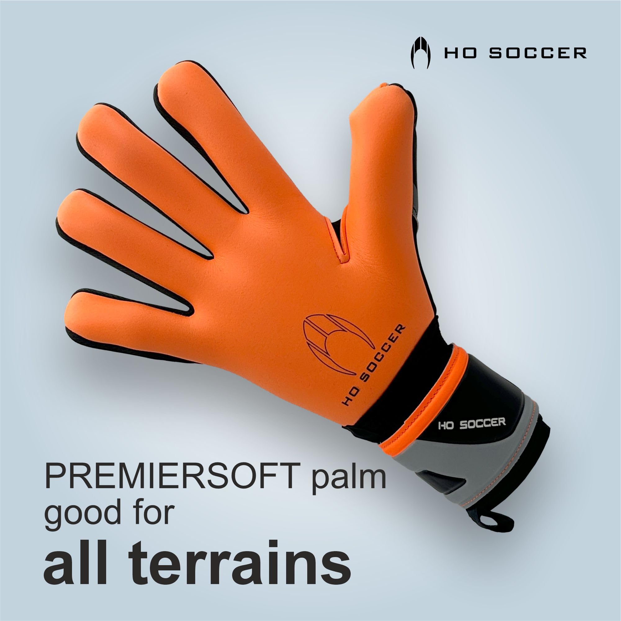 Guantes de Portero HO Soccer KORAZA NG Orange con Protecciones para Dedos extraíbles