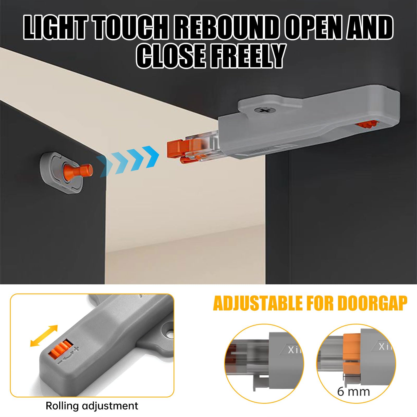 Lot De 2 Loquets De Porte Robustes à Pousser Pour Ouvrir