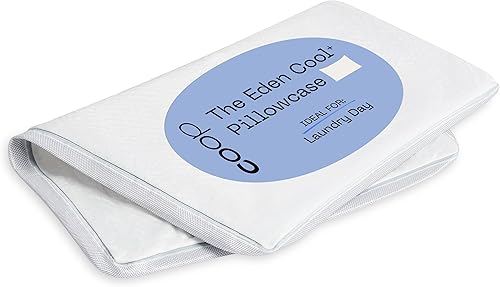 Coop Eden Cool+ Pillowcase, Queen Size Cooling Pillow Cover for Memory Foam Pillows, Ultra Soft, Wrinkle-Resistant & Breathable Cases with Zipper,