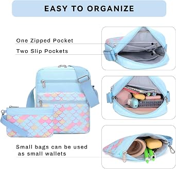Mygreen Small Crossbody Purse Set for Teen Girls Small Messenger Bags for Kids 9-10 Gifts