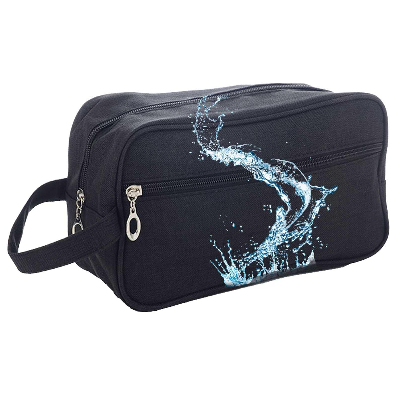 Borsa da viaggio da uomo, borsa per il trucco resistente all'acqua, borsa da viaggio compatta, organizer perfetta per vacanze d'affari, borsa per cosmetici con manico portatile Pw tools, 10 pezzi di