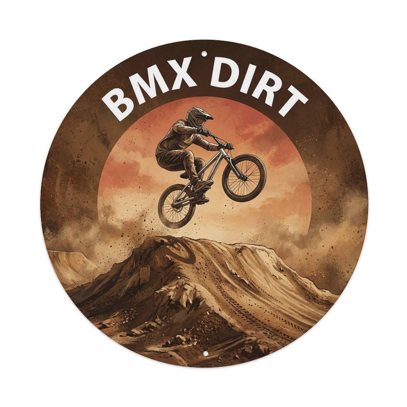 Vintage BMX Dirt Extreme Sports Vintage Metal Tin Sign Plaque Wall Decor for Cafe, Club Bar, Office, Garden Metal Poster 8x8Inch