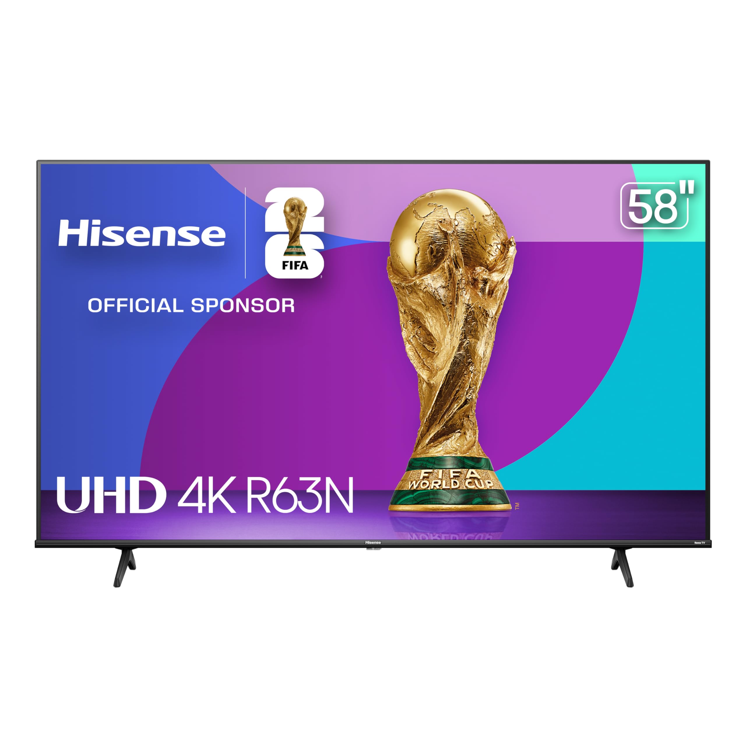 Hisense 58R63N-58 inch 4K UHD HDR LED Roku Smart TV-2024