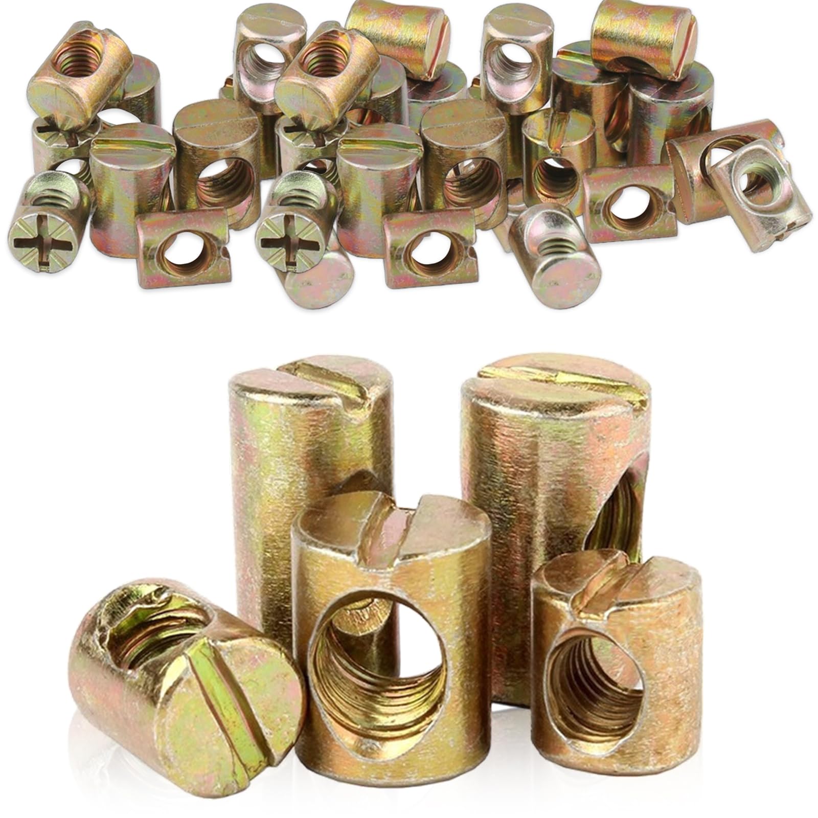 100Pcs M6 Furniture Barrel Nuts