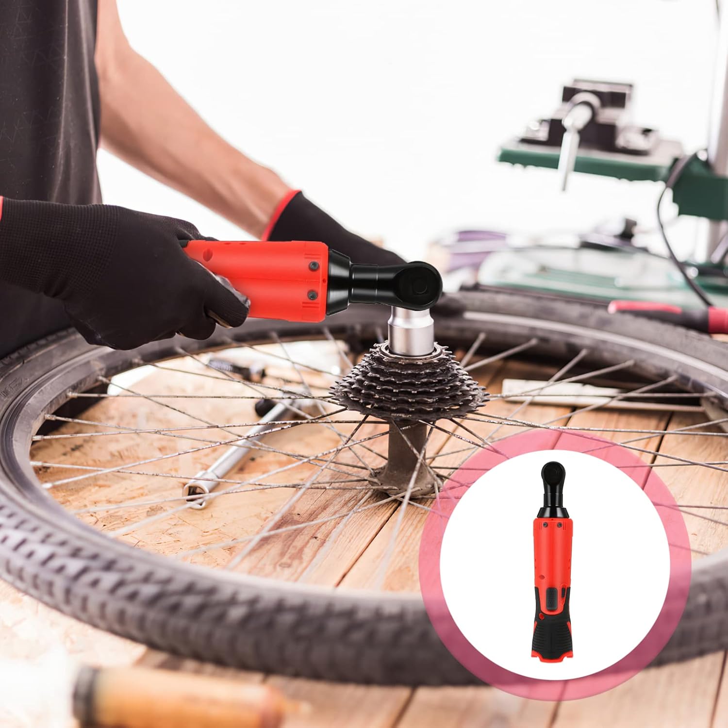 DOITOOL Electric Ratchet Wrench Power Tool for Vehicle Repair High Torque Lb Ergonomic Rubber Handle Design for Mechanics and Projects