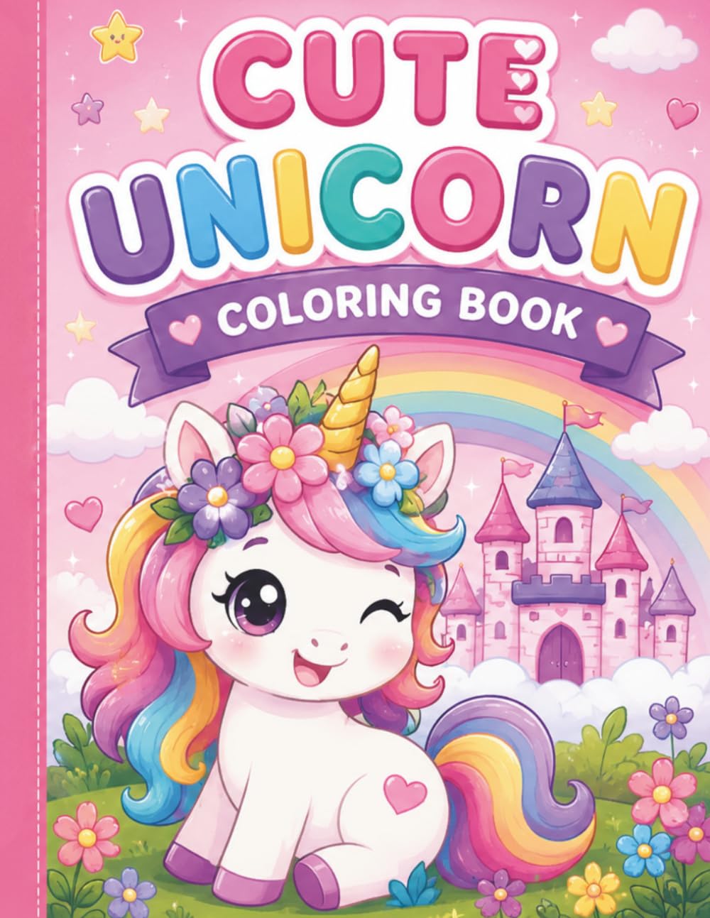 cute unicorn: coloring book