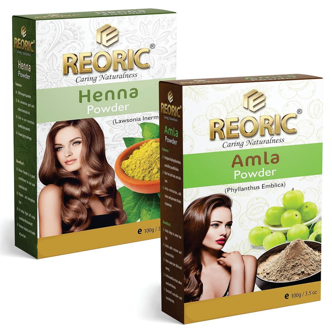 Reoric amla powder and natural mehandi powder for hair |amla powder |mehendi powder for hair colour organic |natural hair colour without chemical |hair dye for women without ammonia |(200g, Pack of 2)-image-26