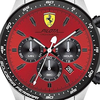 Amazon.co.jp: Scuderia Ferrari Men's 'PILOTA' Quartz Stainless