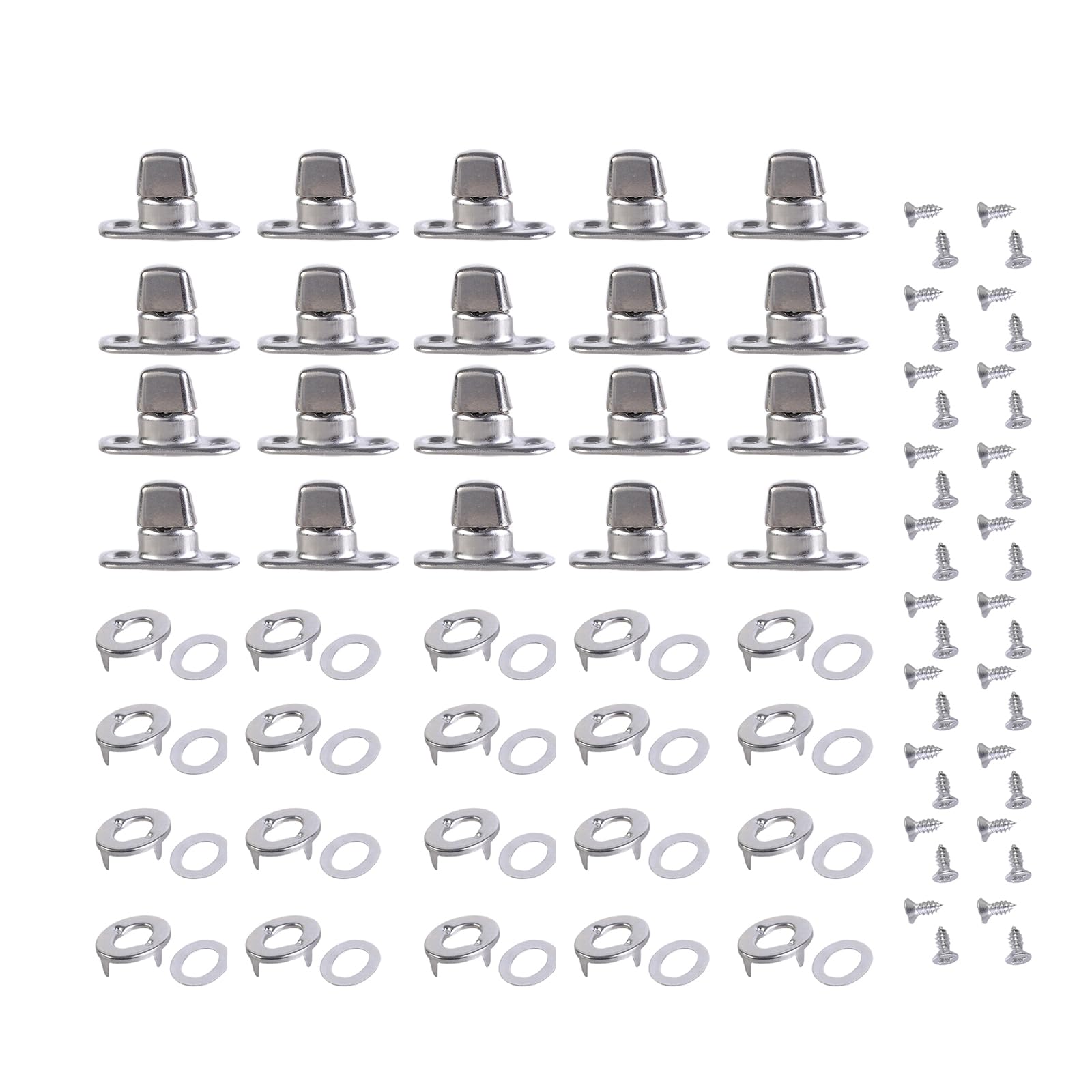 20Pieces Set of Sturdy Alloy Twist Fasteners for Boats Tents and Awnings Projects Supplies Daily Use Marine Fastener Set