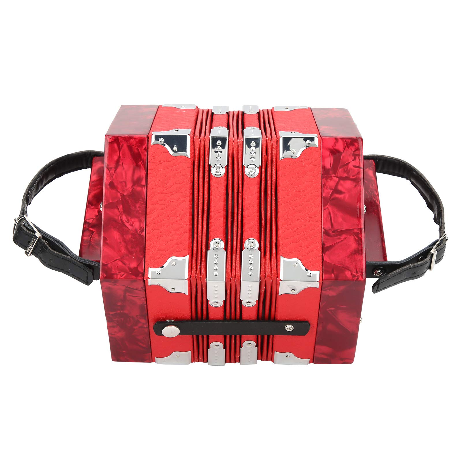 Instrument portable Concertina Concertina 3 couleurs, pour la musique(red)