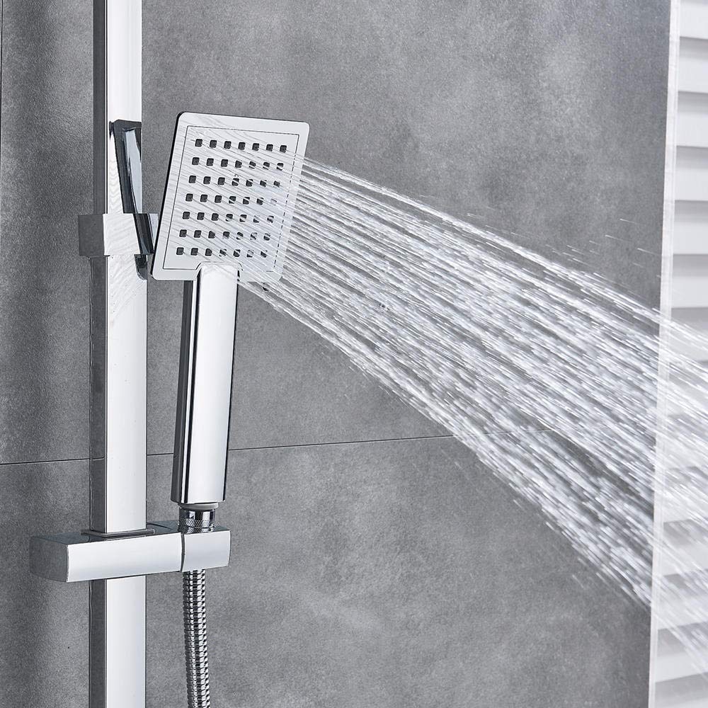 MOCHAMIK 10-calowa deszczownica bateria wannowa WallMounteTub Mixer HandhelSprayer armatura łazienkowa do kąpieli pod prysznicem