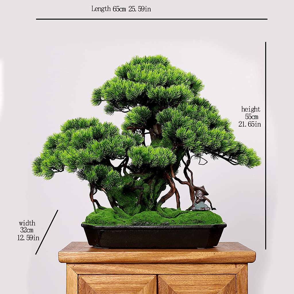 Amazon｜人工盆栽 人工松の木 グリーンフェイクツリー 鉢植え