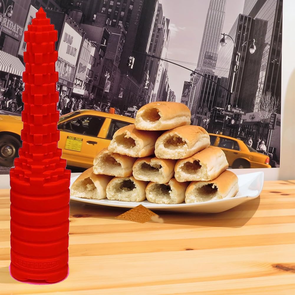 2pcs Hotdogger,Taladro De Pan Hot Dog,Perforador De Bollos Para Perritos Calientes,Suministros Para Hornear Para Asar a La Parrilla,Salchichas,Relleno Dsuministros Para Hornear