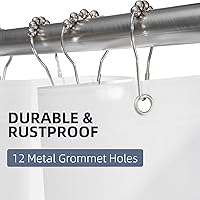 Vista 5 de Titanker 12 ganchos para cortina de ducha y forro de cortina de ducha esmerilado de 72 x 72 pulgadas