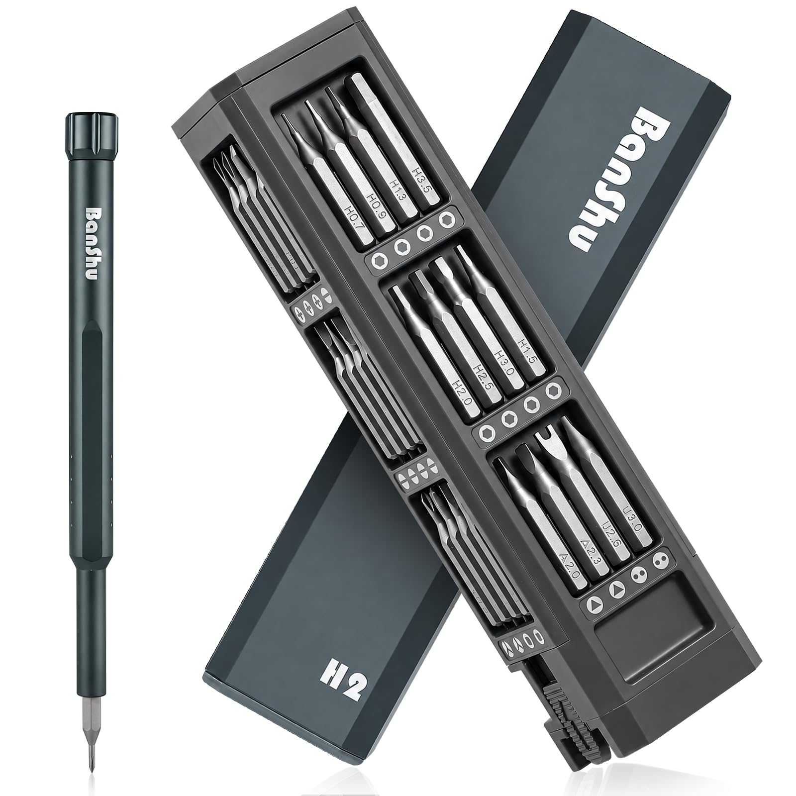 Banshu Precision Screwdriver Set, 46 in 1 Mini Screwdriver Set with Case