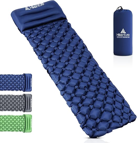 HIKENTURE Camping Sleeping Mat, Small Pack Size, Inflatable Sleeping Mat, Ultralight, Sleeping