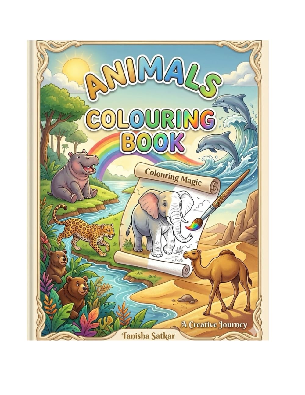 Wild & Wonderful Animals to colouring kids book