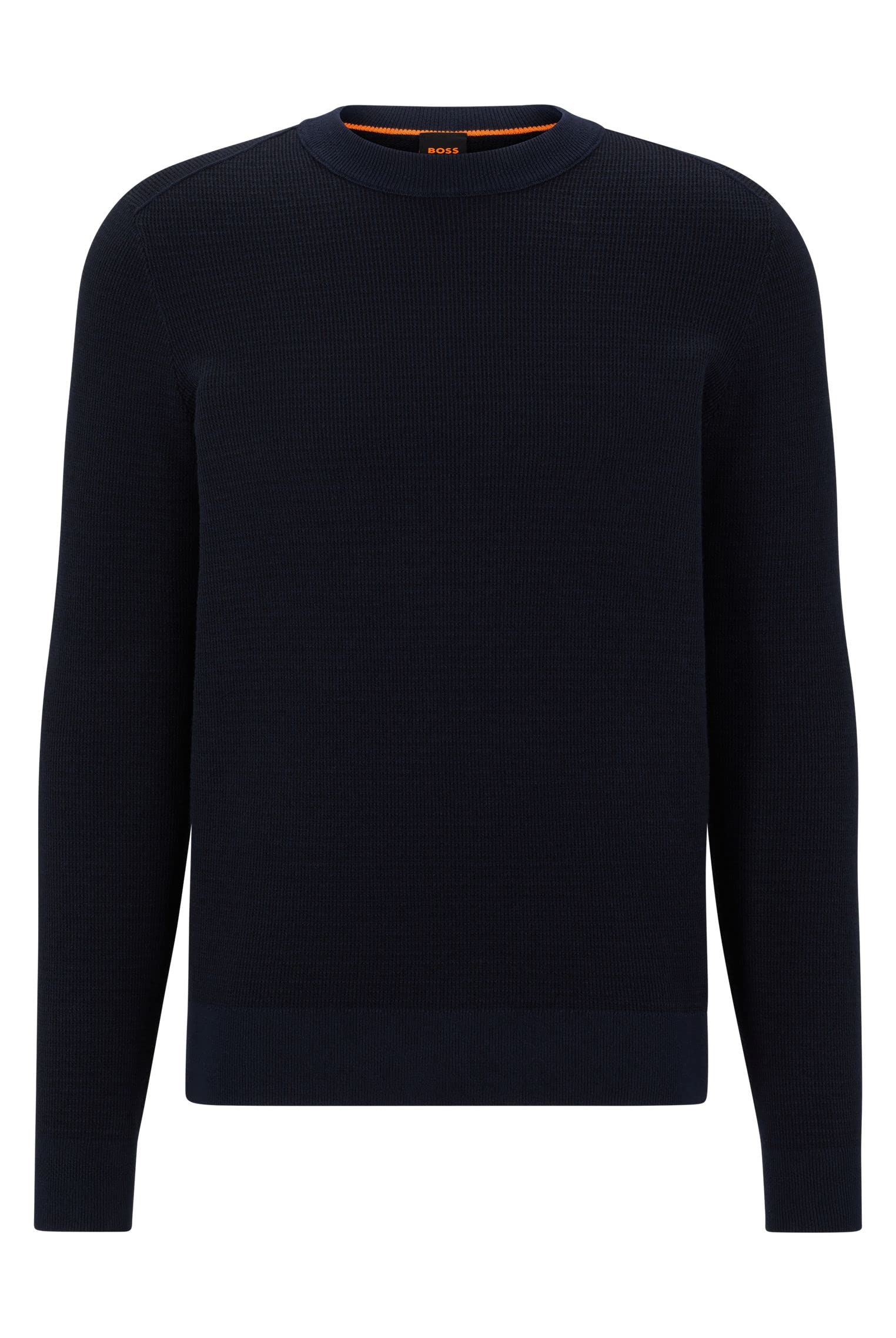 BOSS Mens Abovemo Cotton-Cashmere Sweater with Two-Tone Structure