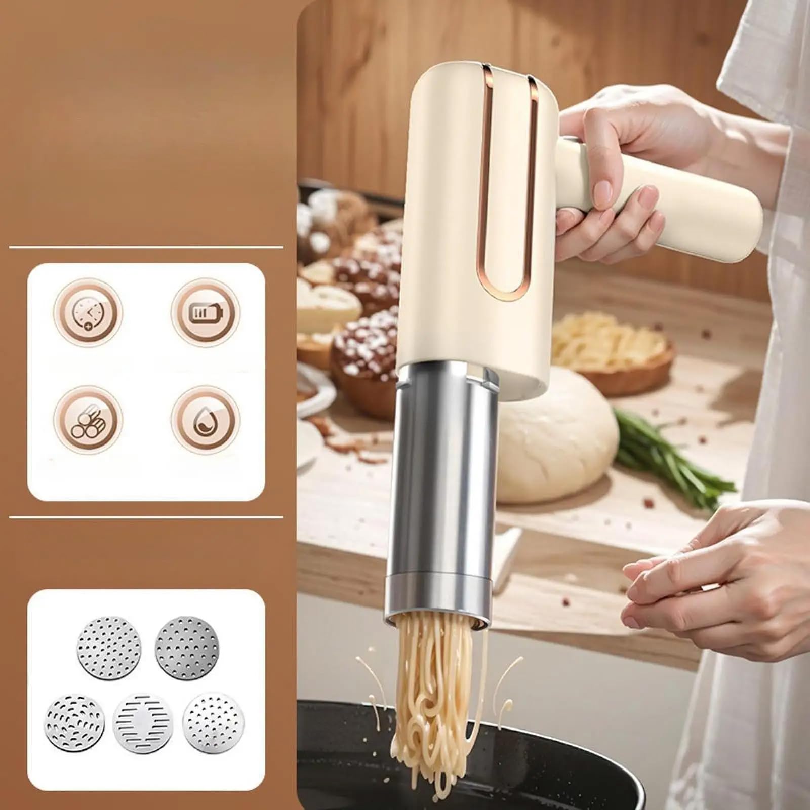 XAGMODSHN Pasta Elettrica Produttore Pasta Elettrica Macchina Macchina per Cucine per Cuocere per Cottura per Cucinare