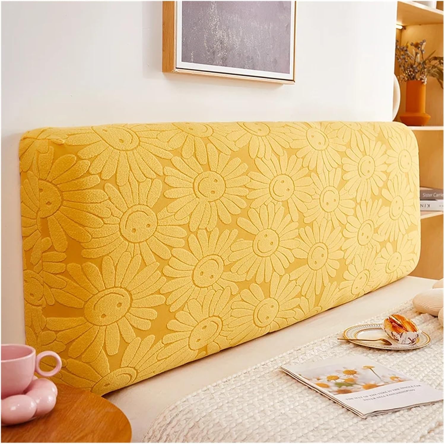 Bett Kopfteil Abdeckung Headboard Cover Elastic Soft Bedside Cover Bed