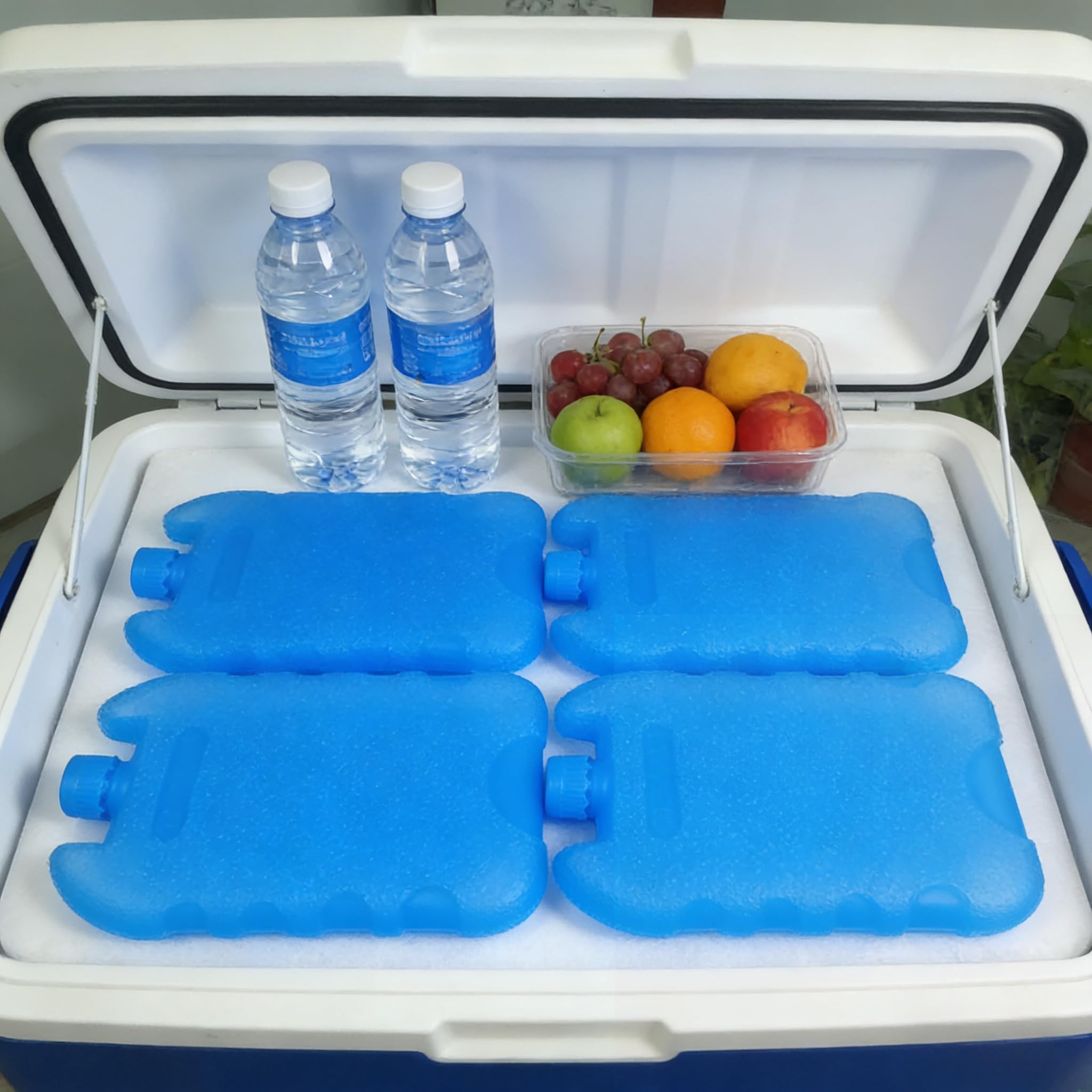 4 paquetes de hielo para enfriador, paquetes reutilizables para congeladores y loncheras, bolsa de hielo para lonchera, pesca, playa, equipo de campamento, 5.5 x 3.5 x 1 pulgadas