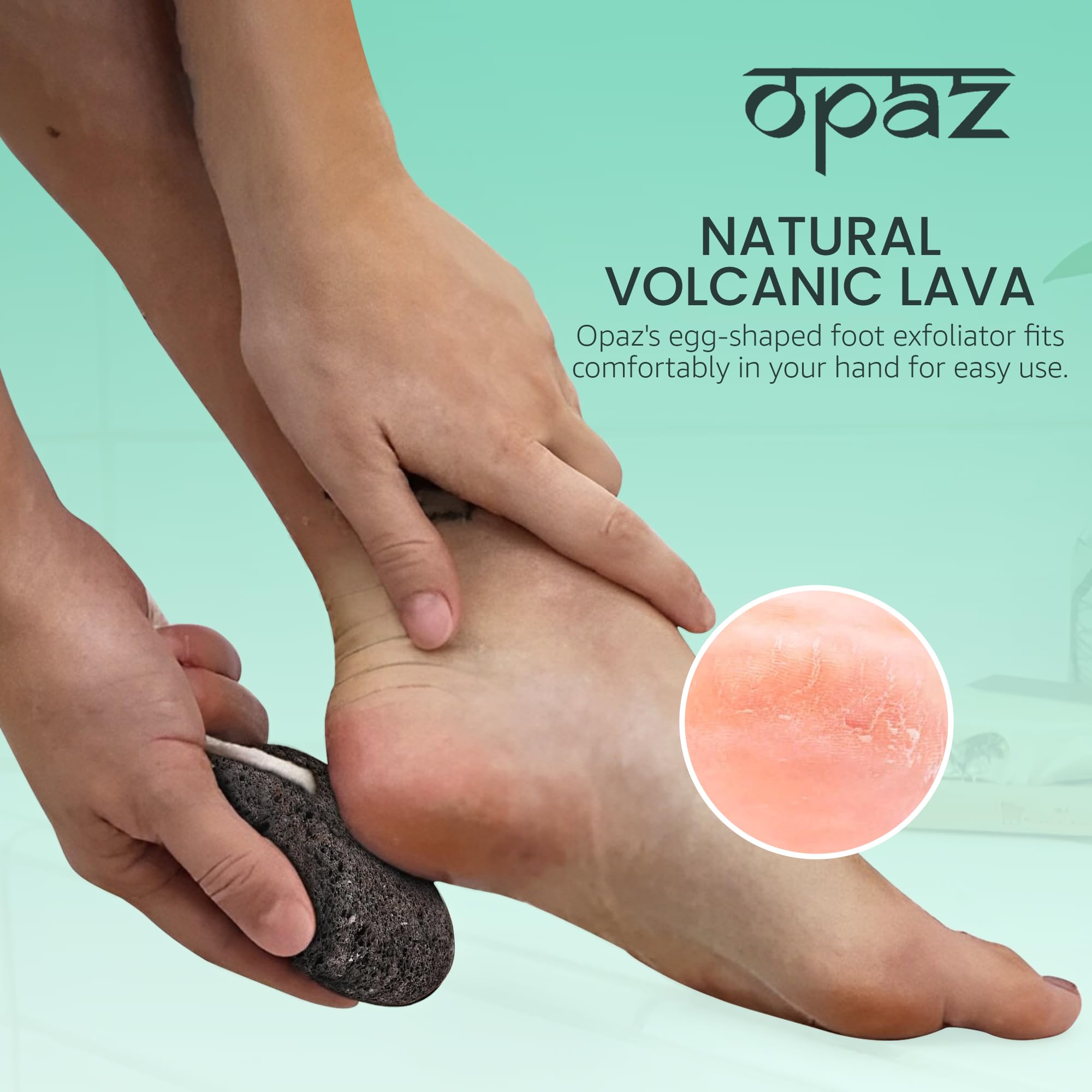 Opaz Pumeks zestaw do pedicure, naturalny kamień lawy ziemi, narzędzie do usuwania zrogowaciałej skóry, do stóp i dłoni, 2 szt
