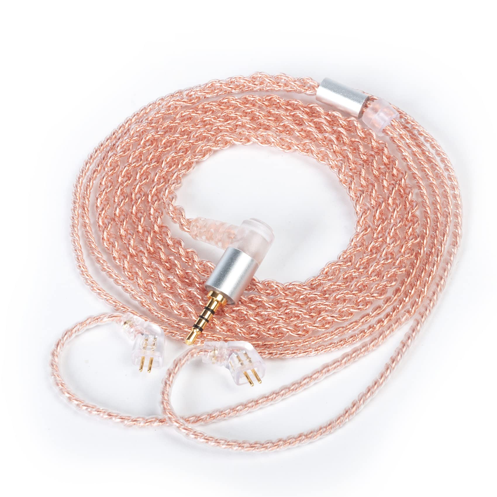 Yinyoo 16 Core Silver Plated Upgrade Earphone Cable, Upgraded 2PIN Detachable Earphone Cable Replacement Earphone Wire 3.5mm Plug for KZ ZST AS10 TRN V80 V90 CCA C10 C16 — view 19