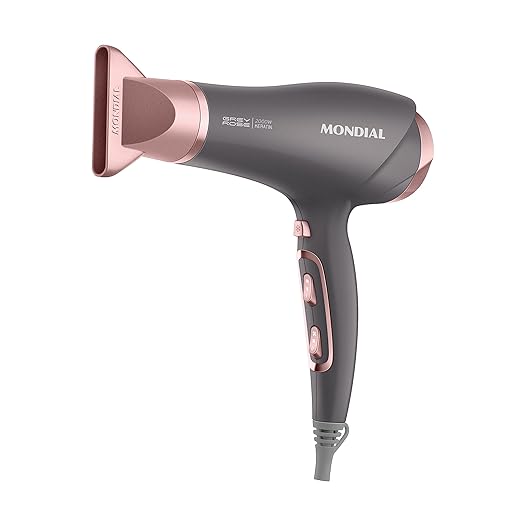 MONDIAL Secador de Cabelos, Grafite/Rose, 2000W, 110V - SCN-11