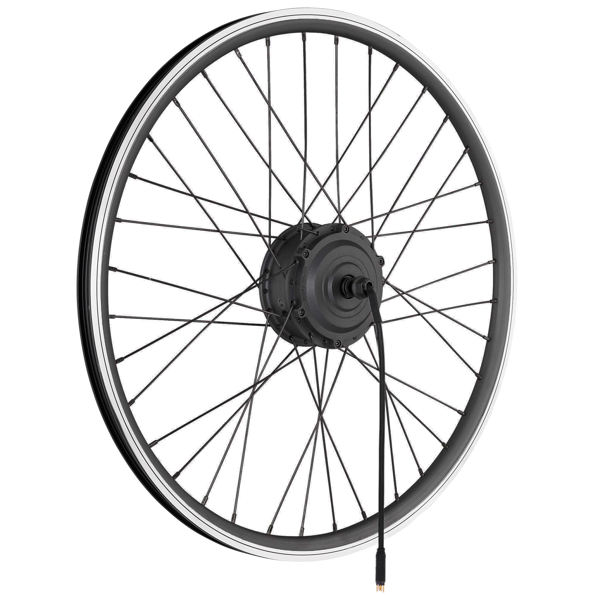 E-Bike Moteur moyeu Roue Avant, rayonné, Noir, 20'' 26'' 28'', 36V/48V 250W, E-Bike, vélo électrique, Pedelec