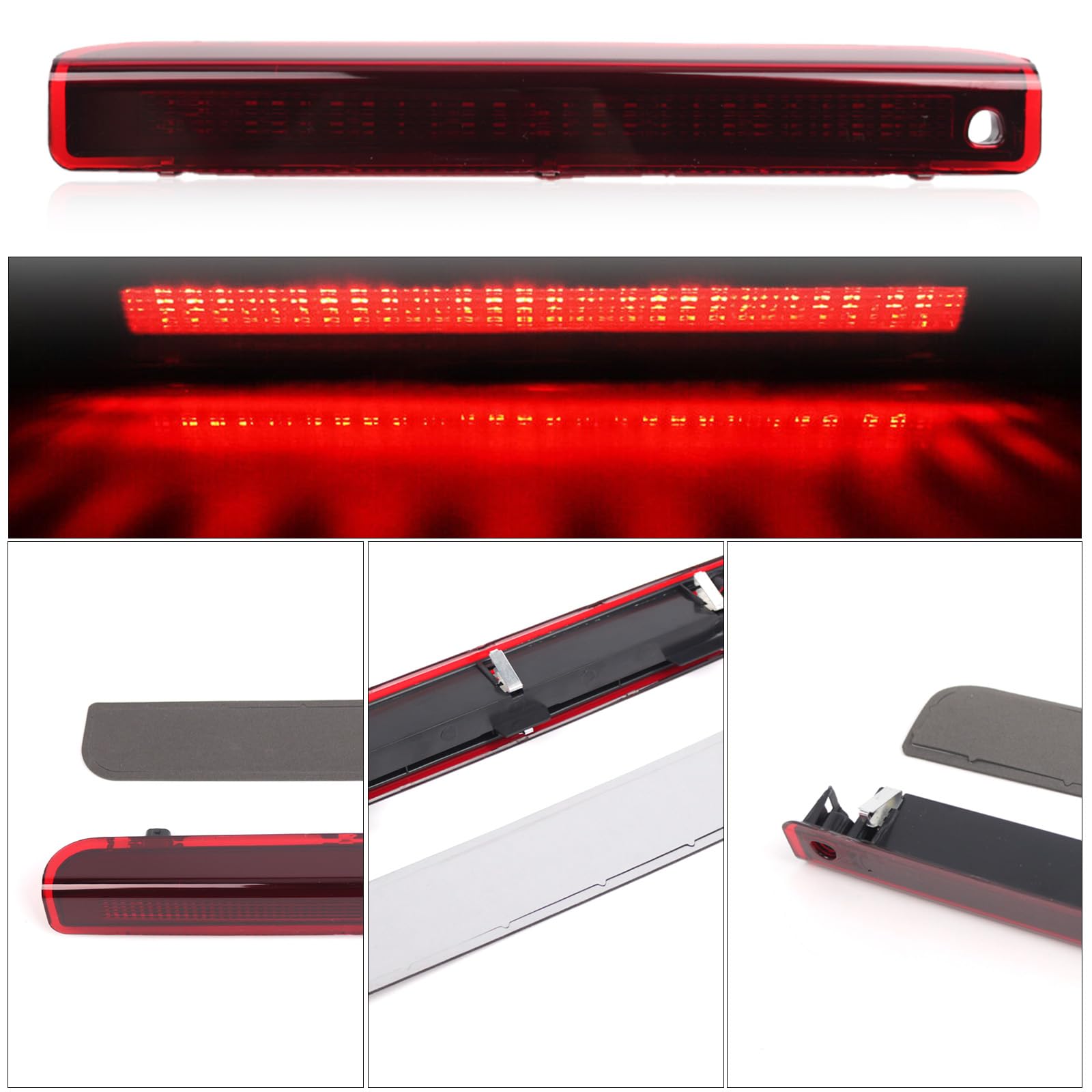 Riloer 265900006R Terza Luce Stop LED, Luce Freno Centrale Posteriore Alta, Compatibile con Renault Megane III MK3 Hatchback 2008-2016, Lente Rossa, Rosso