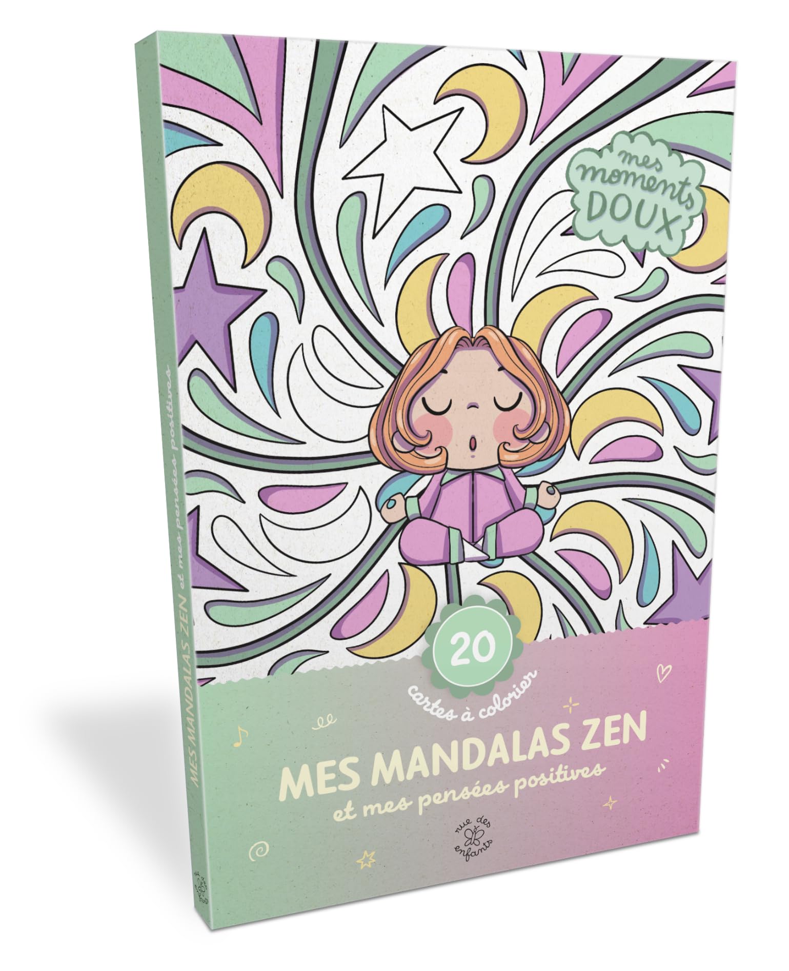 Mes mandalas zen et mes pensées positives: 20 cartes à colorier