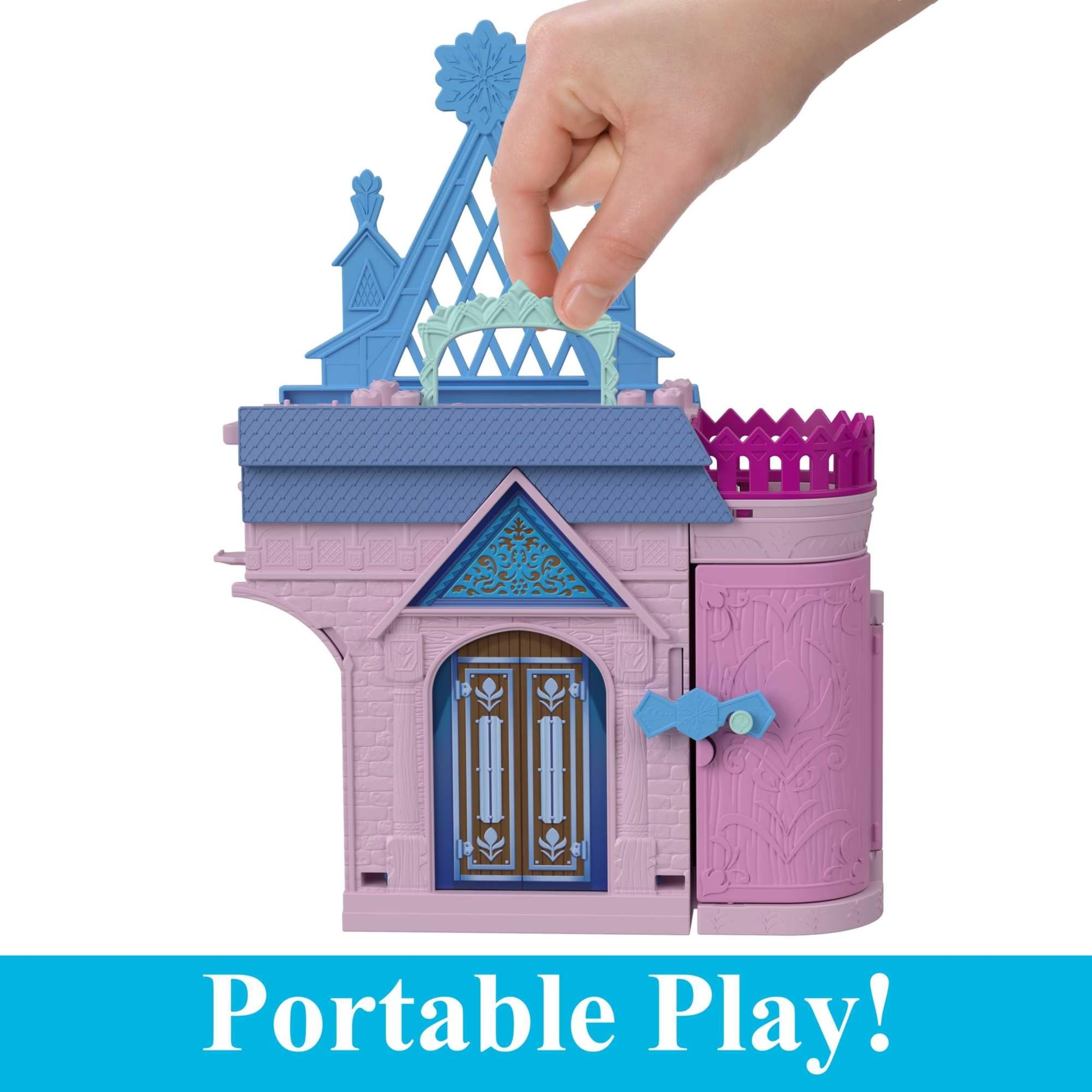 Disney Frozen Toys, Storytime Stackers Anna's Arendelle Castle, Stackable Doll House with Small Doll, Olaf & 7 Pieces, Inspired by the Movies 1