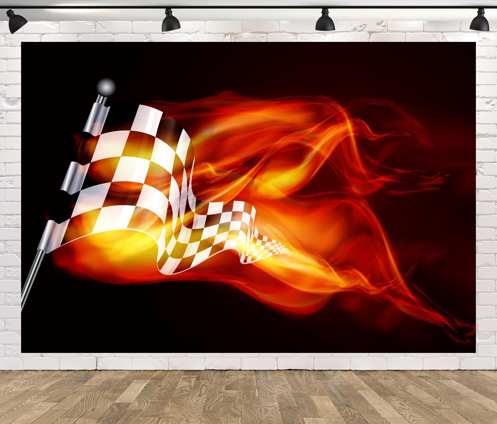 Racing Checkered Flag Background Racing Style Wavy Checkered Flag