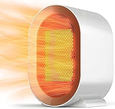 Blower Heater, 1200W Extra Heater, PTC Ceramic Radiator Blowing Silent Overheating Protection Against Tipping, Portable Small Space Heater for Bathroom, Bedroom, Office