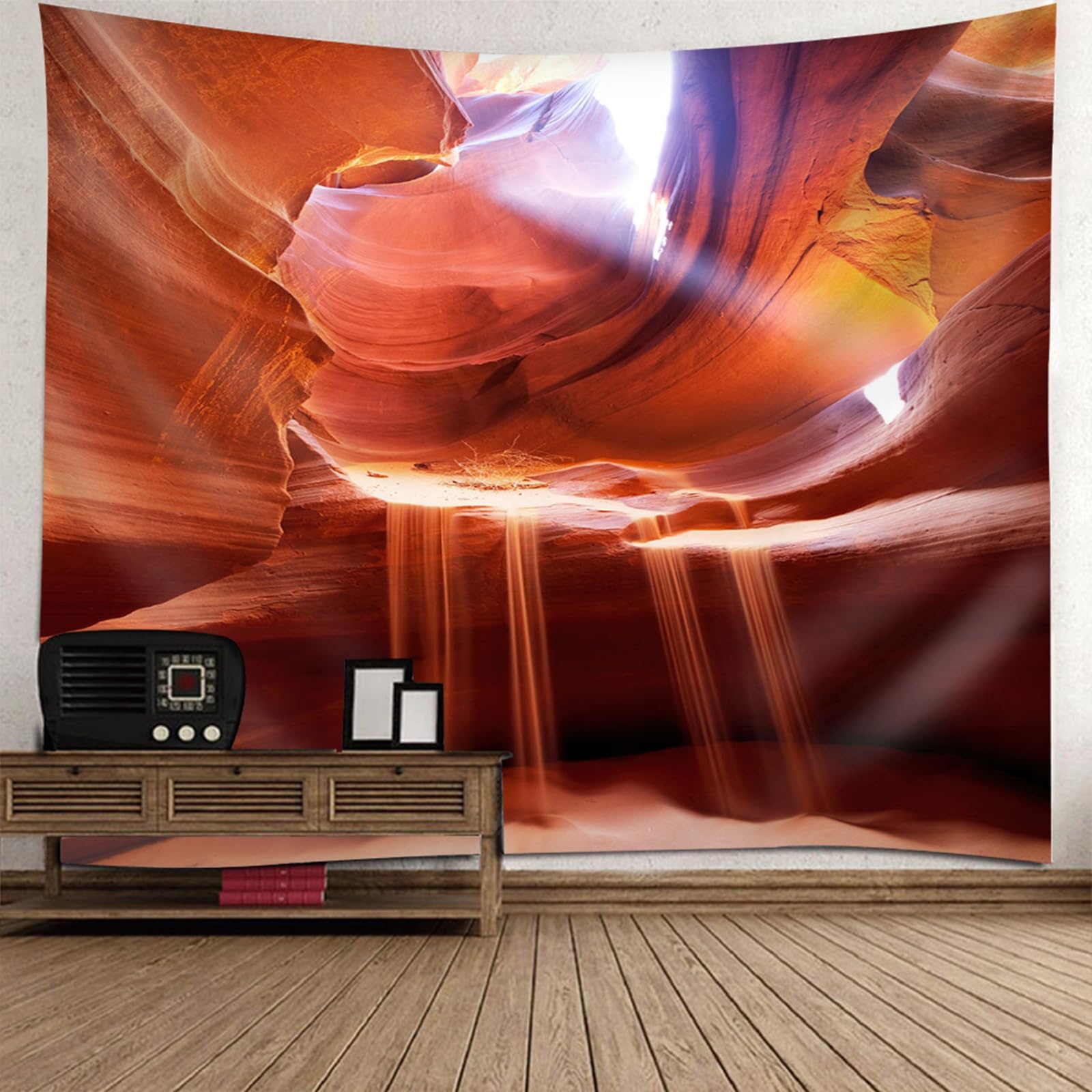 RDSGYZ Zasłona ścienna z motywem natury, dywan ścienny 240 x 260 cm, kanion antylopy, ozdoba na ścianę, chusta na ścianę, dywan ścienny, do sypialni, pokoju dziecięcego