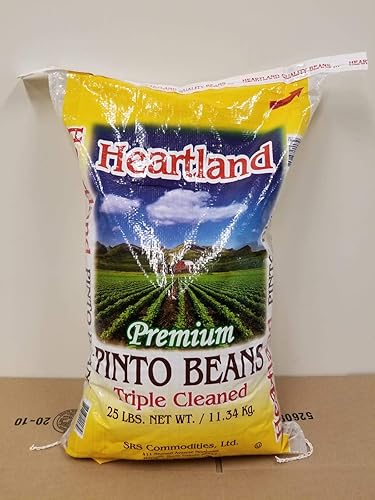 Heartland Frijoles pintos americanos, calidad premium, fabricados en Estados Unidos con triple limpieza, 25 libras