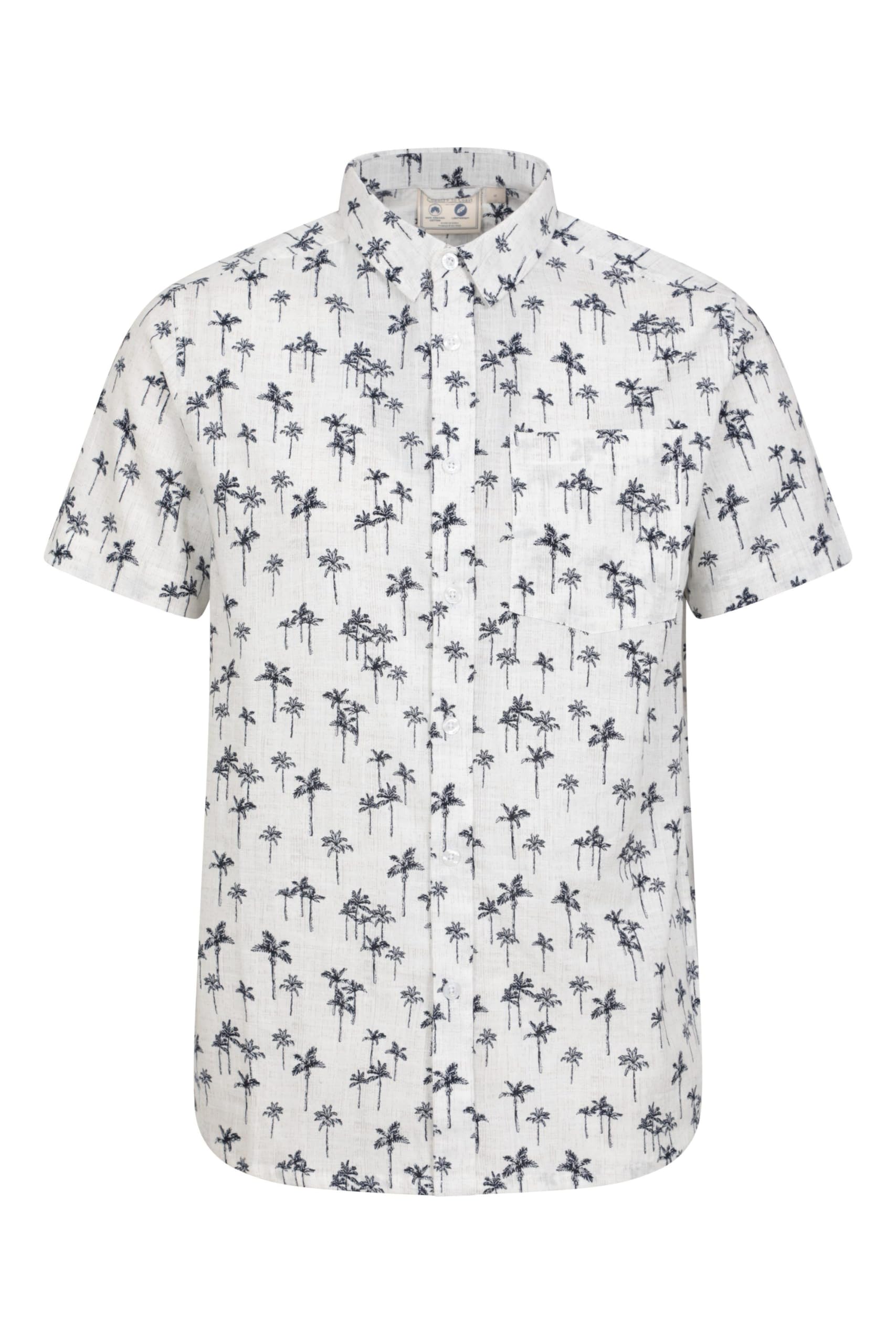 Mountain Warehouse Men's Off-White Preston Illustration Shirt - Lightweight Top, Breathable Tee Shirt - For Sping Summer, Outdoors, Holiday, Walking, Hiking Off White L