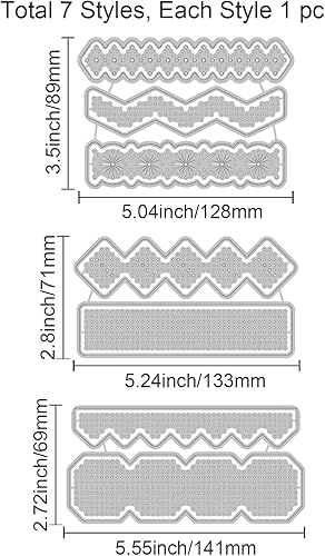 Miniatura 2 de GLOBLELAND Troqueles de corte para bricolaje para álbumes de recortes, troqueles de encaje de metal, plantillas de estampado en relieve, plantilla