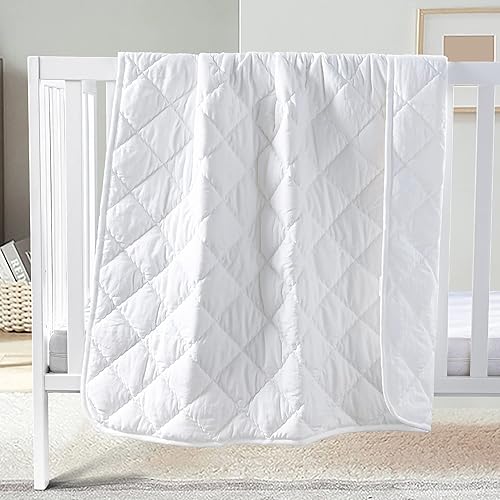 FLXXIE Edredón de microfibra lavable a máquina, de gran tamaño, súper suave y ligero, manta acolchada para cuna, para cochecito, viajes, 43 x 60