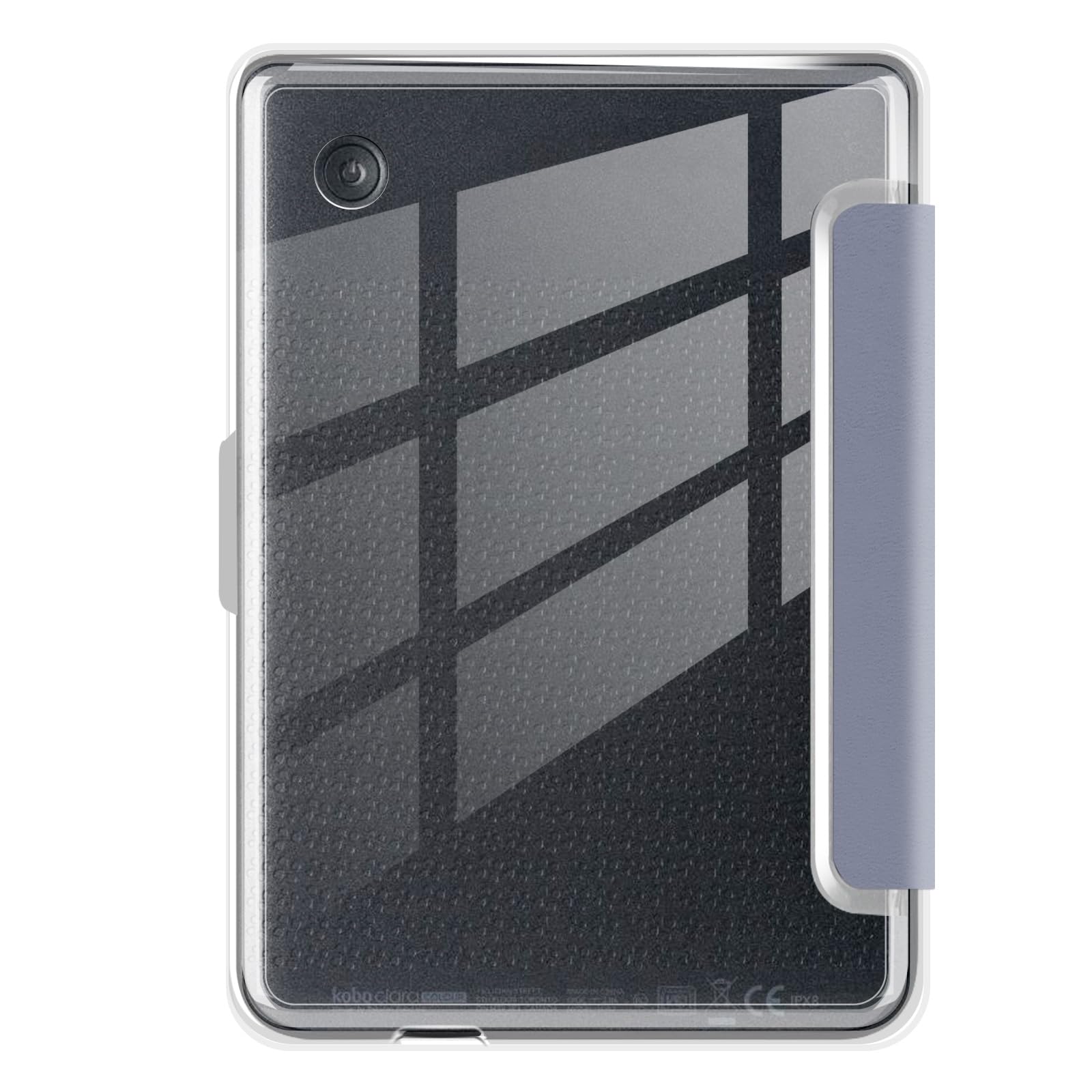 Custodia per Kobo Clara BW 2024 da 6 pollici, ultra trasparente, morbida e flessibile, in TPU trasparente, con funzione Sleep/Wake automatica, per Kobo Clara BW, grigio scuro