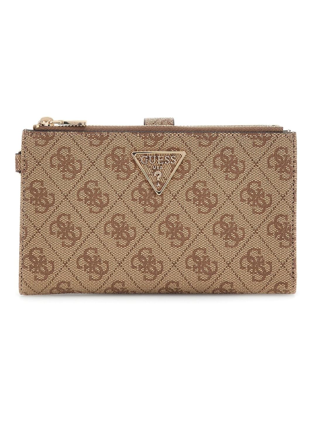GUESS LAUREL II SLG DBL ZIP ORGNZR.​LATTE LOGO U