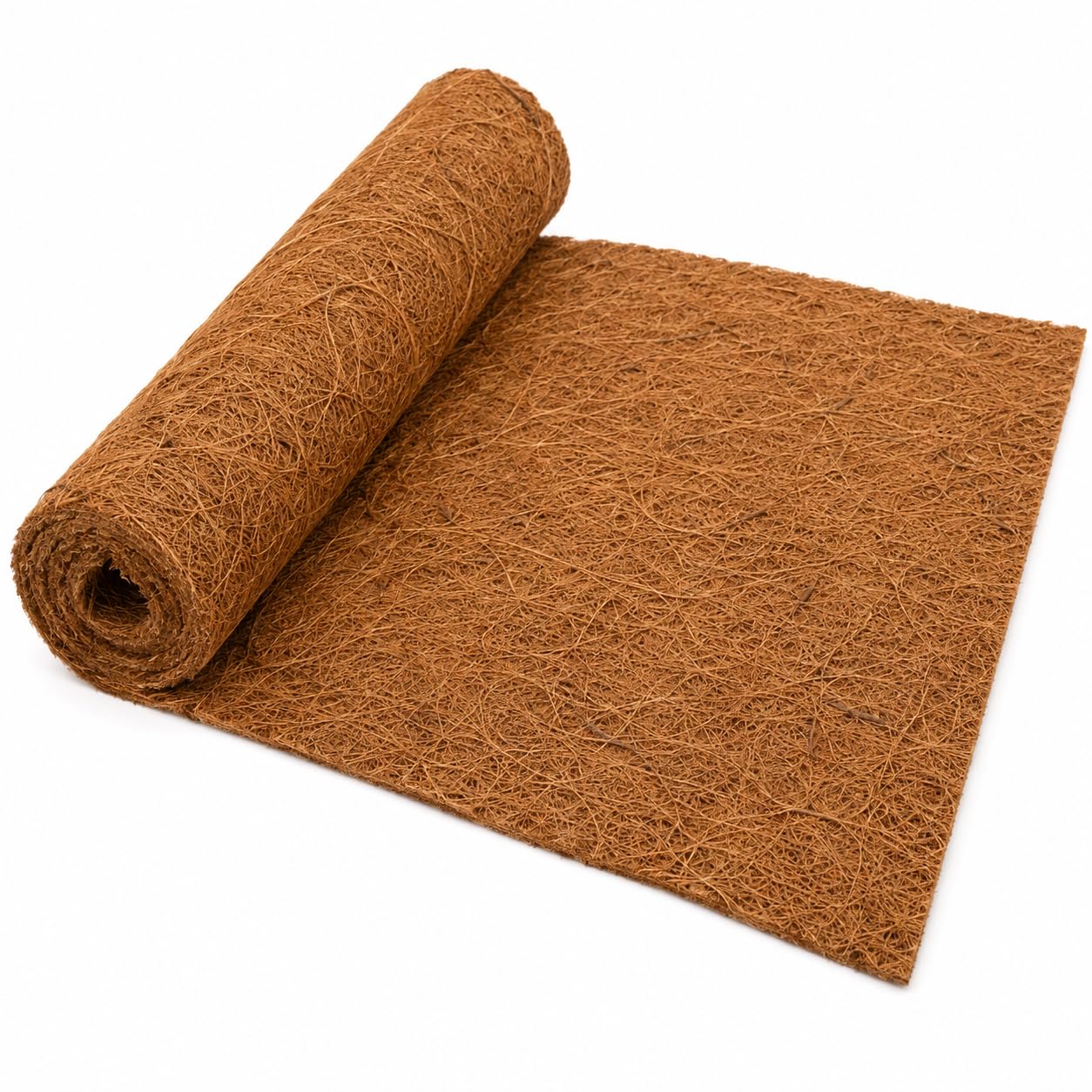 Muddy Hands Natural Coir Mulch Mat Roll 1m x 5m – Coconut Fibre Weed Control Mat, Biodegradable Garden Mulch for Flower Beds, Borders, Trees, Shrubs & Raised Beds – Moisture Retaining Weed Barrier