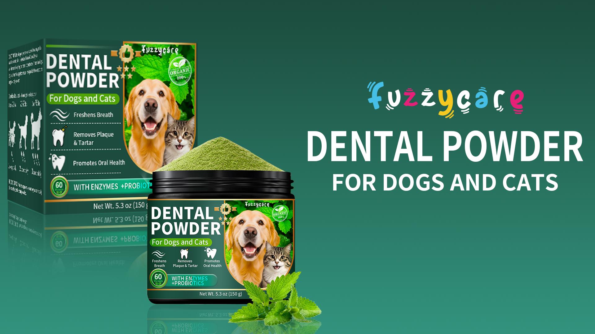 Dog Dental Powder, Dog Teeth Cleaning Powder with Natural Herbal Blend, Plaque Off Pet Tooth Cleaning lab co, Targets Tartar & Reduces Plaque & Bad Breath for Dogs & Cats, Mint -150Grams - image 8
