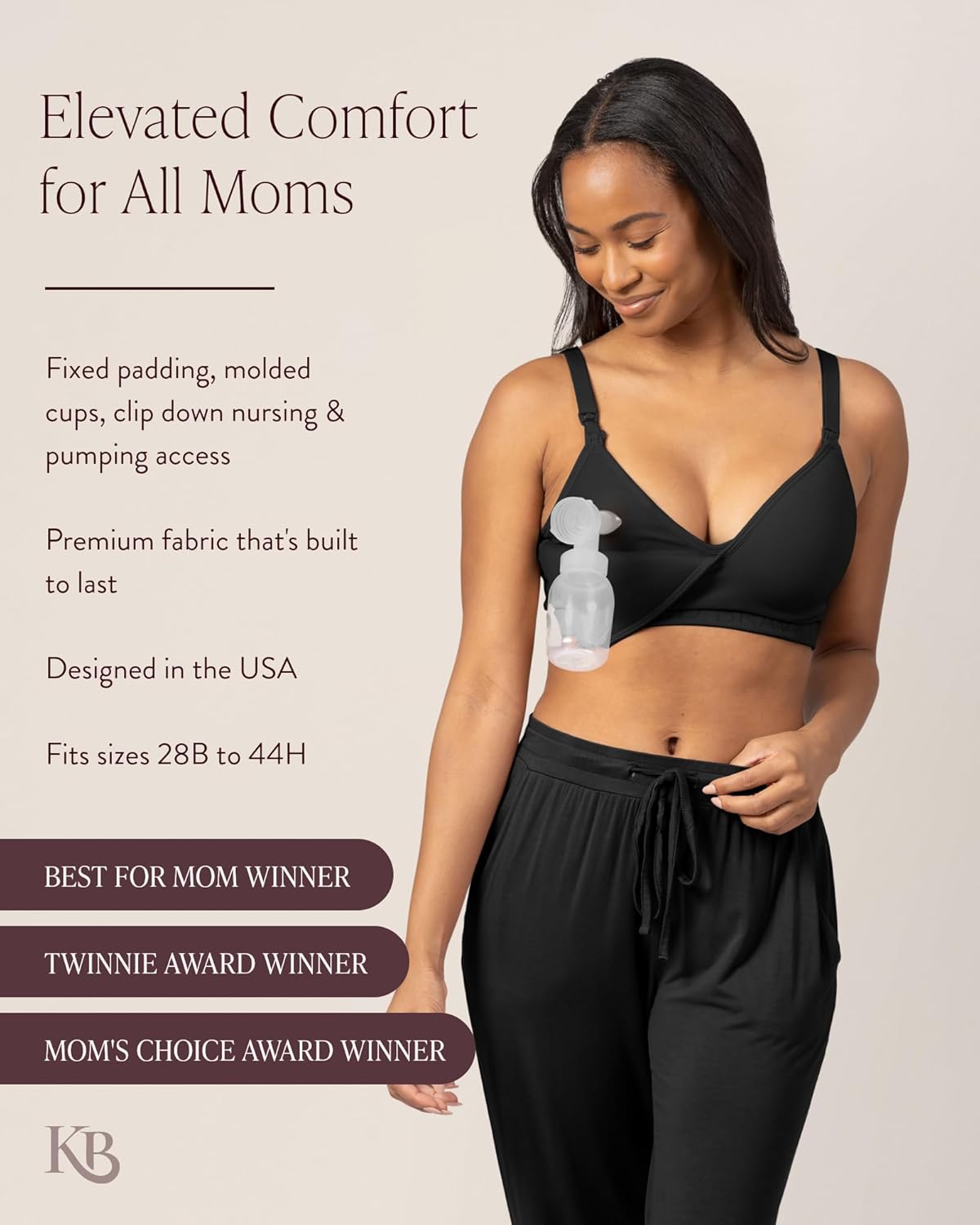 Kindred Bravely Sublime Contour Hands Free Pumping & Maternity Bra for Nursing and Breastfeeding - Image 2