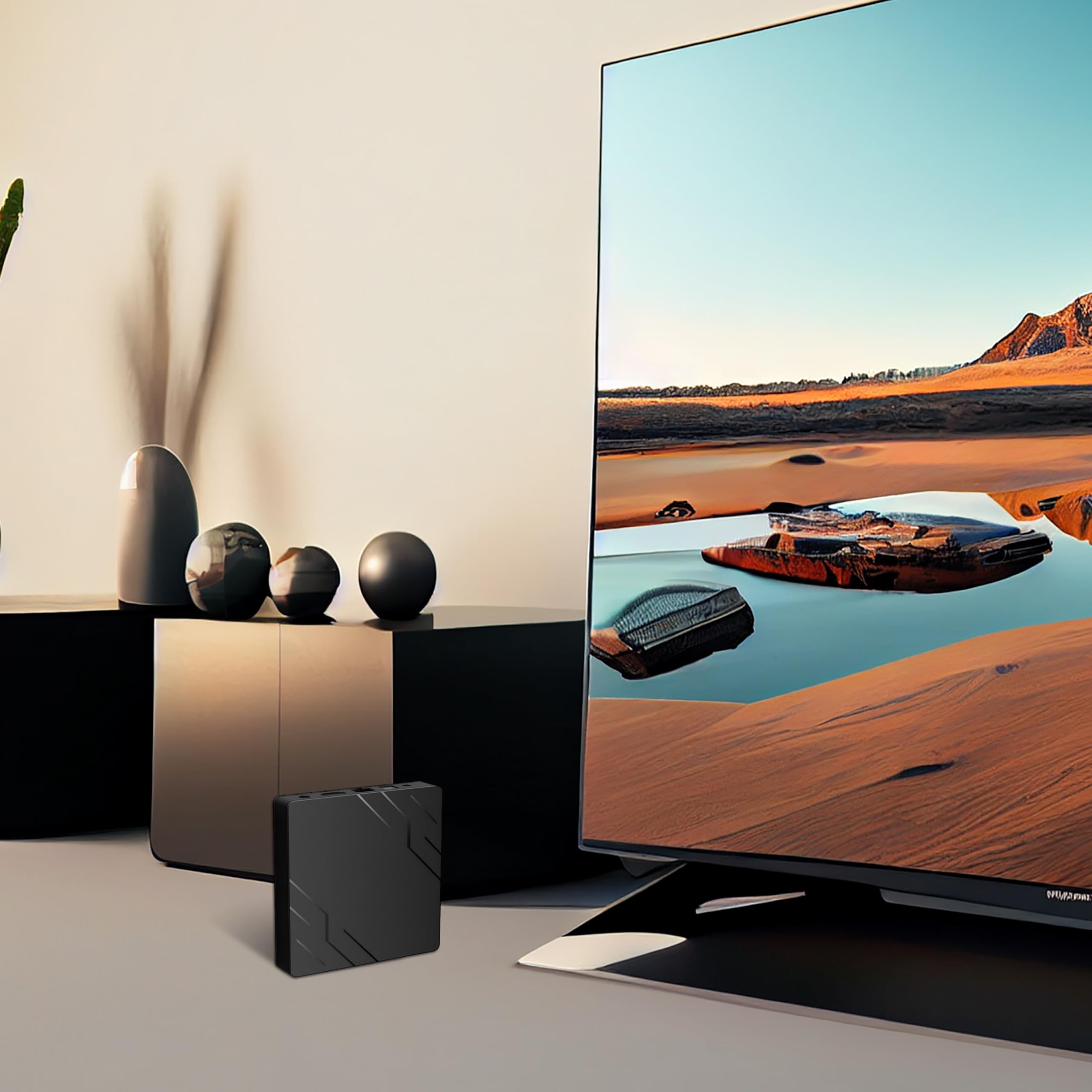 Retoo TV Box Android 13 Smart 4K Bluetooth 5.0 2GB 16GB Soporta Google TV HDMI Doble Banda WiFi Control Remoto Formatos de Vídeo AVI RM Rmvb TS Vob Mkv MOV ISO wmv asf flv DAT MPG mpeg Mp4 Negro