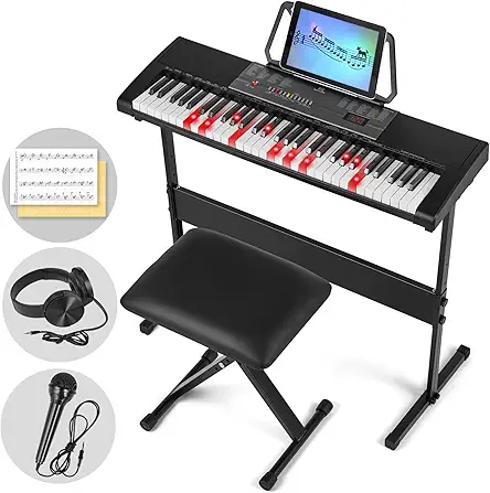 MUSTAR Piano Keyboard with Lighted Up Keys, Learning...