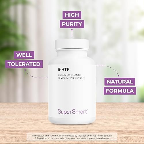 Miniatura 3 de Supersmart 5-HTP 100mg por día (alta pureza) – 98% suplemento 5-HTP – Extracto de Griffonia Simplicifolia – 5-HydroxyTryptoPhan | Sin OMG y sin