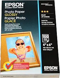 Epson Papel, foto brilhante, 4X6, 100 unidades