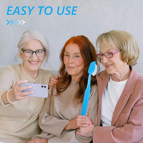 Miniatura 2 de POPETPOP Cepillo de dientes gigante, accesorio para cepillo de dientes gigante, artículos cómicamente grandes, cepillo de dientes de demostración de